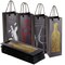 12-Pack Wine Gift Bags with Rope Handles, 4 Assorted, Elegant Black Metallic Foil Designs for Wine Bottles, Liquor, Champagne, Sparkling Cider (13.7x4.6x4 inches)